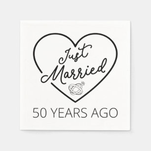 Just Married 50 Years Ago III Napkin