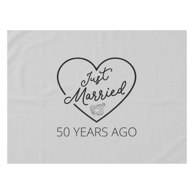 Just Married 50 Years Ago III Tablecloth (Front (Horizontal))