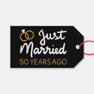 Just Married 50 Years Ago IV Gift Tags