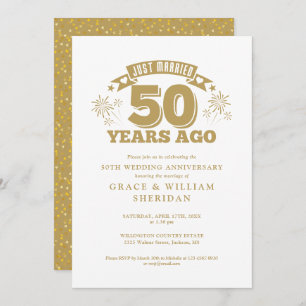 Just Married 50th Wedding Anniversary Invitation
