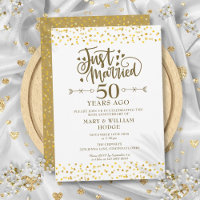 Just Married 50th Wedding Anniversary