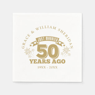 Just Married 50th Wedding Anniversary Napkin