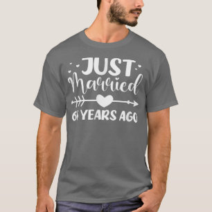 Just Married 60 Years Ago 60th Wedding Anniversary T-Shirt