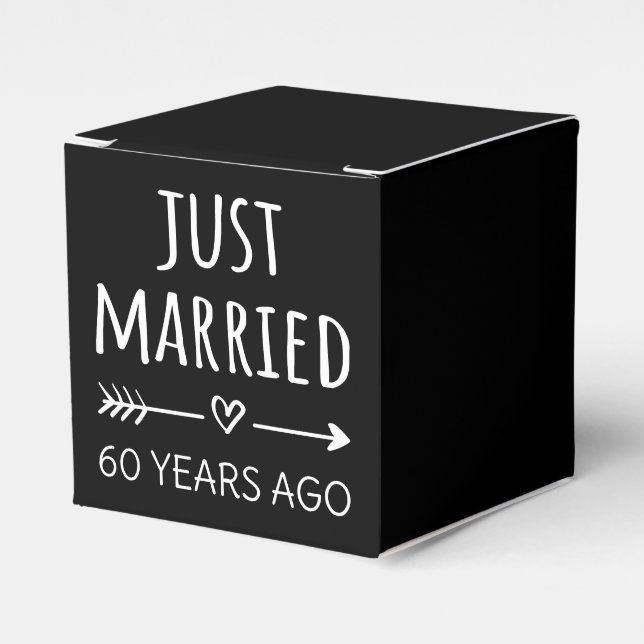  Just Married 60 Years Ago I Favour Box (Front Side)