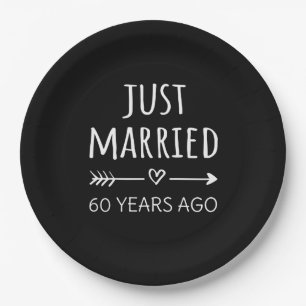 Just Married 60 Years Ago I Paper Plate