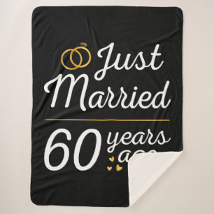 Just Married 60 Years Ago II Sherpa Blanket