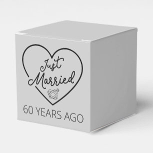 Just Married 60 Years Ago III Favour Box