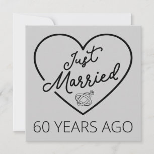 Just Married 60 Years Ago III Invitation