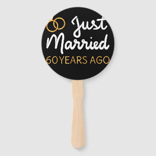Just Married 60 Years Ago IV Hand Fan