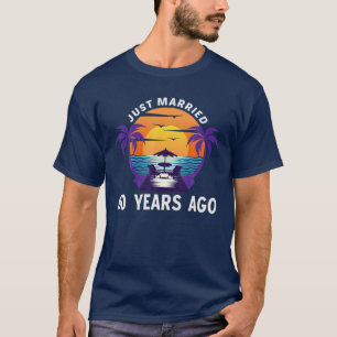 Just Married 60 Years Ago Matching 60Th Wedding An T-Shirt