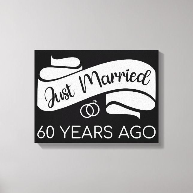 Just Married 60 Years Ago V Canvas Print (Front)