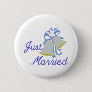 Just Married 6 Cm Round Badge