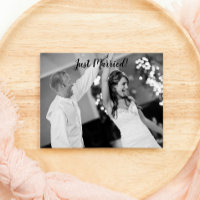 Just Married Add a Photo Simple Wedding