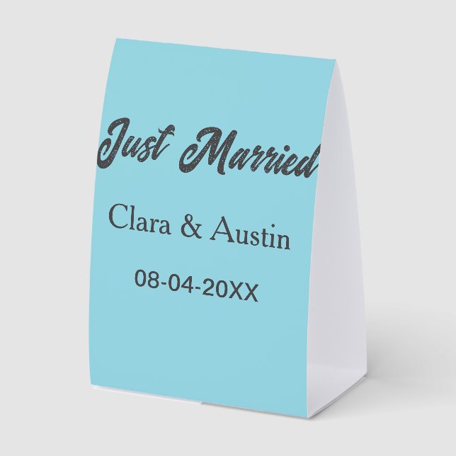 Just Married add couple name date year wedding sim (Front)