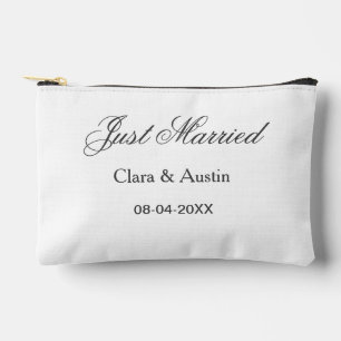 Just Married add couple name date year wedding sim Accessory Pouch