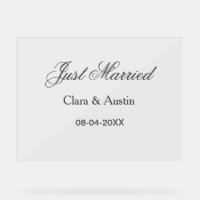 Just Married add couple name date year wedding sim
