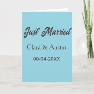 Just Married add couple name date year wedding sim Card