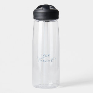Just Married add couple name date year wedding sim Water Bottle