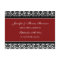 Just Married Announcement Postcards Red Damask