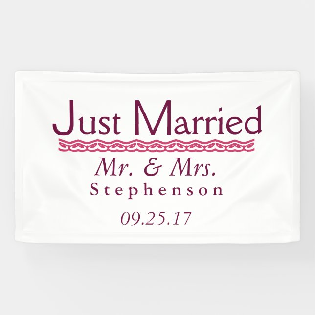 Just Married Banner (Horizontal)