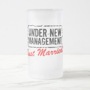 Just married beer mug   Under new management