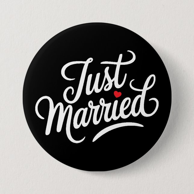 Just Married Bridal 7.5 Cm Round Badge (Front)
