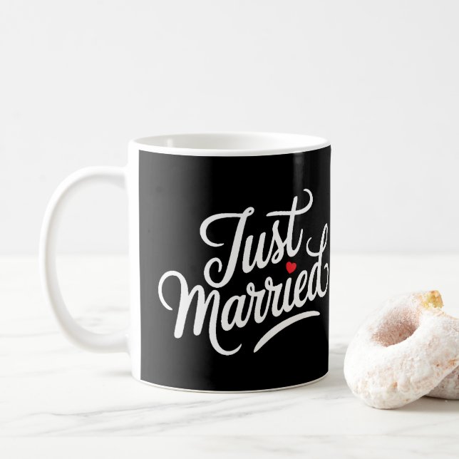 Just Married Bridal Coffee Mug (With Donut)