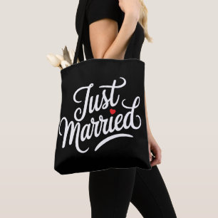 Just Married Bridal Tote Bag