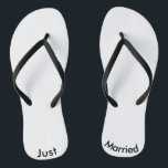 Just Married Bride Groom Flip Flops Wedding Shower<br><div class="desc">Perfect flip flops for the newlyweds' honeymoon.</div>