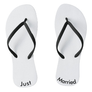 Just Married Bride Groom Flip Flops Wedding Shower