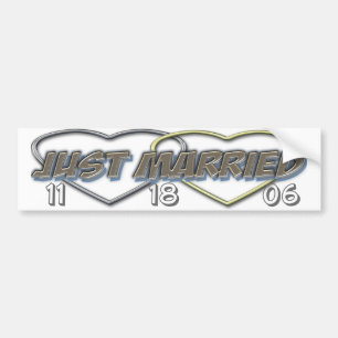 Just married bumper (change the date ) bumper sticker