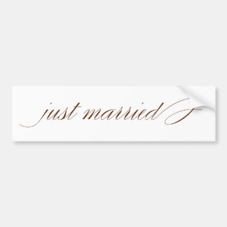 Just Married Bumper Sticker