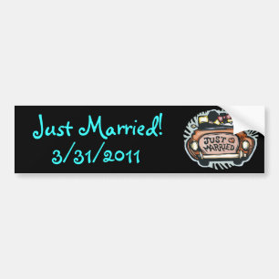 Just Married Bumper Sticker