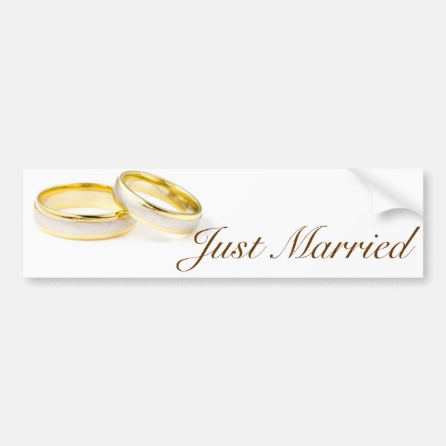 Just Married Bumper Sticker (Front)