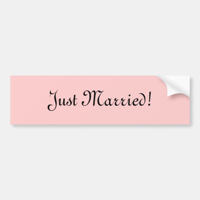 Just Married! Bumper Sticker (Front)