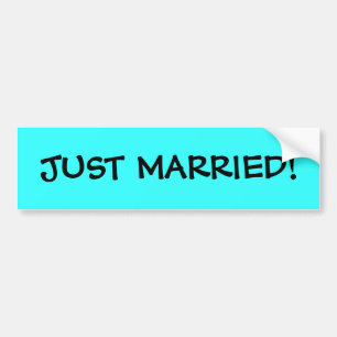 "JUST MARRIED!" Bumper Sticker