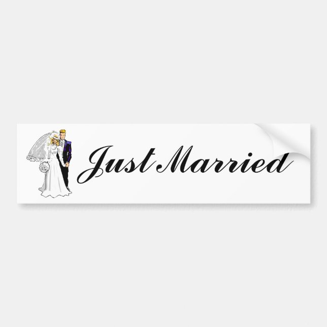 Just Married Bumper Sticker (Front)