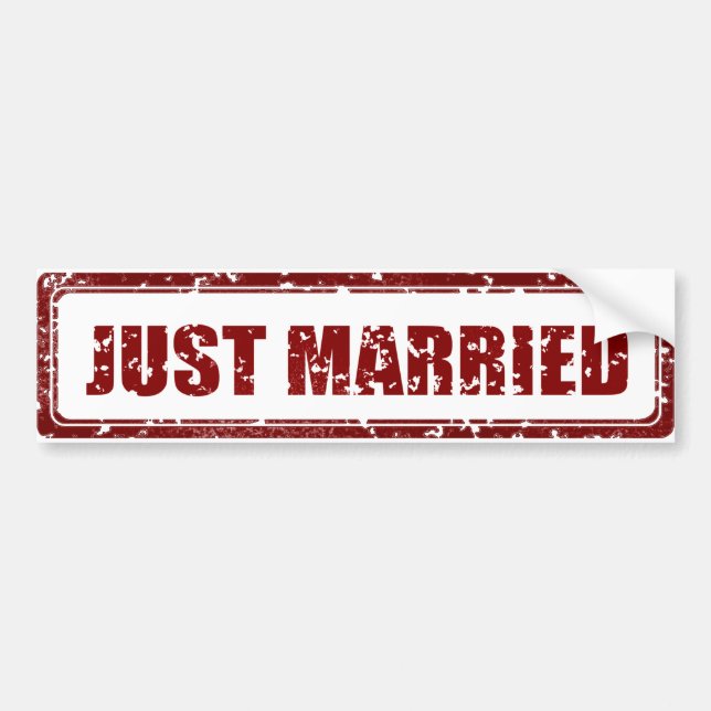 Just Married Bumper Sticker (Front)