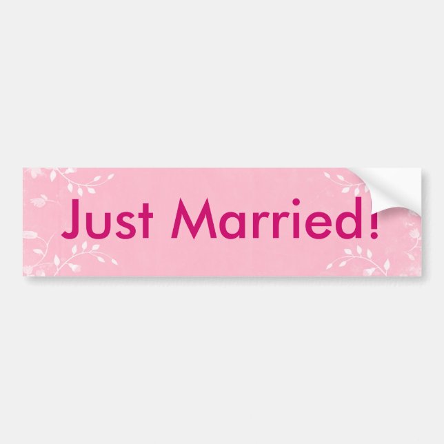 Just Married Bumper Sticker (Front)