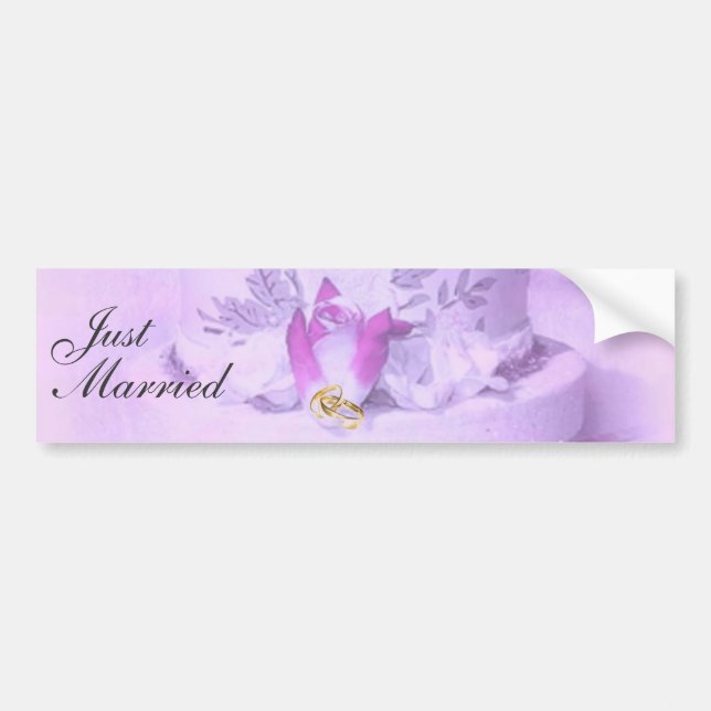 Just Married Bumper Sticker (Front)