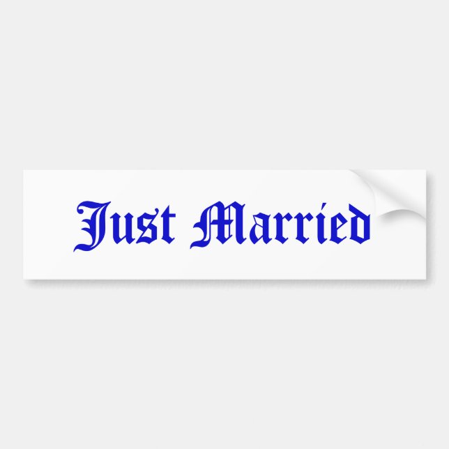 Just Married Bumper Sticker (Front)