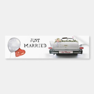 Just Married Bumper Sticker