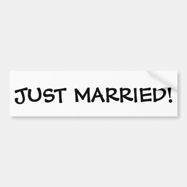 Just Married Bumper Sticker (Front)