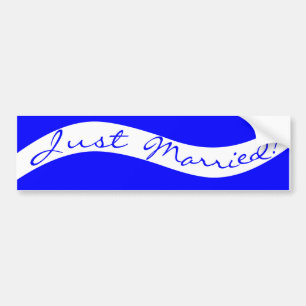 Just Married! Bumper Stickers For Newlyweds Cars