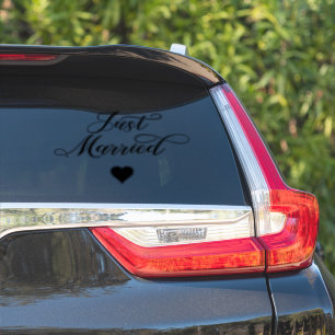 Just Married Calligraphy Style Decal