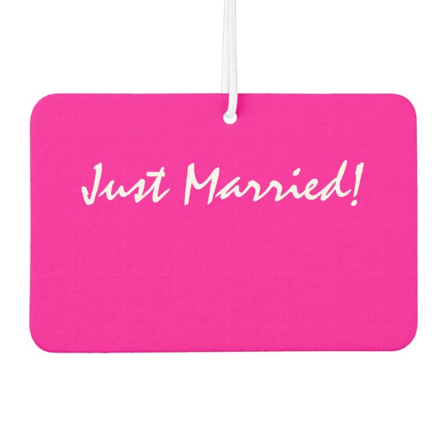 "Just Married!" Car Air Freshener (Front)