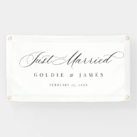 Just Married Car Banner Reception Decoration Sign