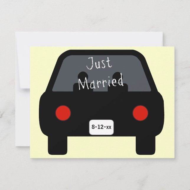 Just Married Car Invitation (Front)