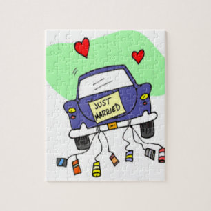 Just Married Car Jigsaw Puzzle