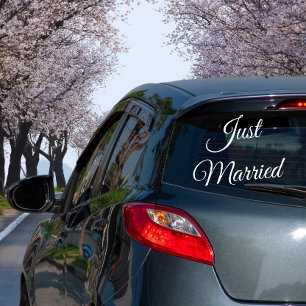 Just Married Car Sign for Wedding or Honeymoon